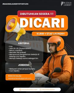 Lowongan Kerja Terbaru di Niscala Laundry Purwakarta