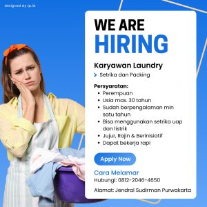 Lowongan Kerja Karyawan Laundry di Purwakarta, Daftar Sekarang!
