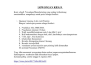 Lowongan Kerja Operator Masking PT Ikuyo Indonesia – Cikarang (Juli 2025)