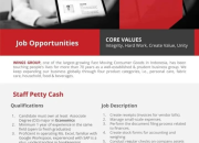 Lowongan Kerja Staff Petty Cash PT Daya Anugrah Mulya (Wings Group) – Penempatan Purwakarta