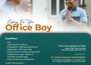 Lowongan Kerja Office Boy PT. Putra Sukowati Propertindo Penempatan Subang