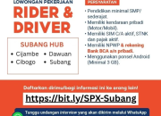 Lowongan Pekerjaan Rider & Driver (SPX Express) Penempatan Subang