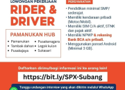Lowongan Kerja Kurir SPX Express Subang Agustus 2025 – Lulusan SMP, Rider & Driver!