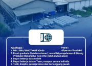 Lowongan Kerja Operator Produksi di PT Dunia Kimia Jaya, Bekasi (SMK Teknik Kimia)