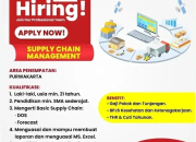 Lowongan Pekerjaan Jaya Baru: Supply Chain Management di Purwakarta