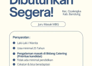 Lowongan Kerja Industri Kuliner Lowongan Juru Masak MBG di Cicalengka, Bandung