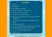 Lowongan Kerja Teller BPR Bangunarta untuk Penempatan di Seluruh Jawa Barat