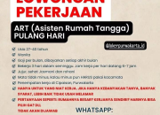 Lowongan Kerja ART Pulang Hari di Purwakarta (Part Time, 3 Hari Seminggu)