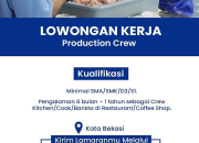 Lowongan Kerja Production Crew di PT Foodina Bersama Ixora (Dara & Dimsum), Bekasi