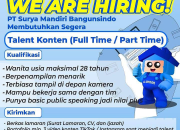 Lowongan Kerja Talent Konten di Bazar Bangunan, Bogor