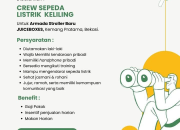 Lowongan Kerja Crew Sepeda Listrik Keliling di Juiceboxes, Bekasi