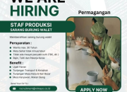 Lowongan Magang Staf Produksi PT Vimayo Indonesia Persada di Purwakarta 2025