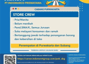 Lowongan Kerja Store Crew di Indomaret Group (PT Indomarco Prismatama) Purwakarta dan Subang