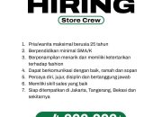 Loker Store Crew di Jakarta, Tangerang, Bekasi: Gaji 4 Juta ++!