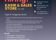 Lowongan Kerja Kasir & Sales Store Full Time di Depok
