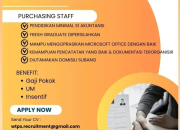 Lowongan Kerja Purchasing Staff di PT Wijaya Tunggal Perkasa Sejahtera, Subang (Fresh Graduate)