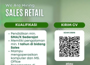 Loker Sales Retail Terbaru Panca Budi di Batuceper Tangerang (Min. SMA/K)