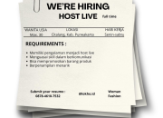 Loker Host Live Full Time (Wanita) di Citalang, Kab. Purwakarta 2025