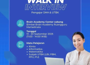 Lowongan Kerja Pengajar SMA & UTBK di Brain Academy Cabang Martadinata Purwakarta