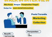 Loker WOM Finance: Walk-In Interview Marketing dan Collection di Berbagai Kota