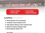Lowongan Kerja PT Sinar Sukses Mandiri di Purwakarta (4 Posisi S1)