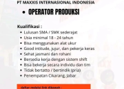 Lowongan Kerja Operator Produksi di PT Maxxis Internasional Indonesia Cikarang