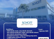 Lowongan Kerja Operator Shift – PT Schott Igar Glass Penempatan Bekasi