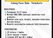 Lowongan Kerja Crew Teh Ikat Spesial di CUP! Cabang Pasar Rebo Purwakarta (Terbaru 2025)