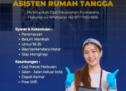 Lowongan Kerja Asisten Rumah Tangga (ART) di Purwakarta Terbaru 2025 (Gaji Pokok & Free Wifi)