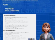 Lowongan Kerja Frontliner dan Staff Administrasi di PT XL Axiata Tbk (Karir Telekomunikasi 2025)