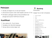 Lowongan Kerja Offline Sales Promotor PT. Longgap Global Dinamik (MultiFinance PayLater) Terbaru 2025 di Bandung