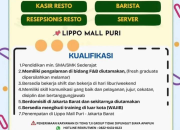 Loker F&B Tong Tji Group Terbaru 2025 di Lippo Mall Puri, Jakarta Barat (Deadline 25 Okt 2025)