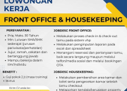 Loker Front Office & Housekeeping Pasifik Hotel Jakarta (PHJ) 2025 di Tanjung Priok