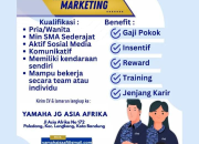 Loker Marketing Yamaha JG Asia Afrika (JG Motor Group) Bandung – Minimal Lulusan SMA