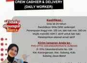 Lowongan Kerja Crew Cashier & Delivery (Daily Worker) di PHD Subang