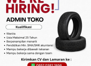 Lowongan Kerja Admin Toko di Inti Jaya Tire Centre Desember 2025 – Minimal SMA/SMK