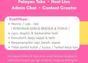 Lowongan Kerja Pelayan Toko & Host Live di Lia Gold & Jewelry 2025