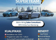 Lowongan Kerja Sales Consultant BYD Arista Suci 2025