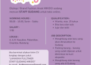 Lowongan Kerja Staff Gudang Mikido (Fashion Anak) di Cinambo – Loker Terbaru 2025