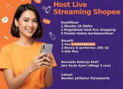 Lowongan Kerja Host Live Streaming Shopee di Hostar Purwakarta – Gaji & Bonus Menarik 2025