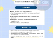 Lowongan Kerja Store Administration Clerk Gramedia World 2025