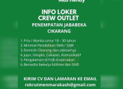 Lowongan Kerja Crew Outlet Ayam Goreng Cabe Ijo Mas Hendy Penempatan Jababeka Cikarang