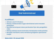 Lowongan Kerja Staf Administrasi Masjid Alumni IPB Terbaru 2025