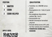 Lowongan Kerja Waiter, Cook, dan Cook Helper di Giggle Box Karawang 2025