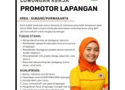 Lowongan Kerja Promotor Lapangan Sohun Kembang Matahari 2025: Area Subang & Purwakarta