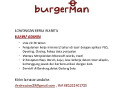 Lowongan Kerja Admin Kasir BurgerMan Dekat Gedung Sate – Daftar via WA Sekarang!