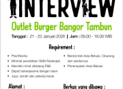 Lowongan Kerja Burger Bangor Tambun 2026: Walk In Interview Crew Outlet