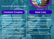 Lowongan Kerja Content Creator & Host Live di Gallery Pusat Genteng Cikampek 2026