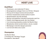 Lowongan Kerja Host Live Streaming di Zai Muslim Wear Purwakarta Terbaru 2026