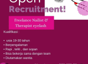 Lowongan Kerja Freelance Nailist & Eyelash Therapist Atletika Beauty Bar 2026